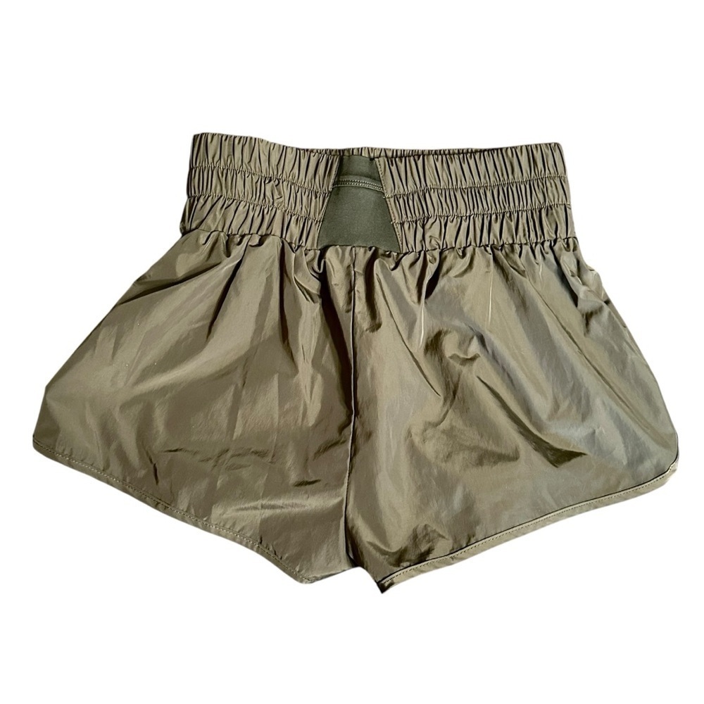 Olive Green High Waist Active Shorts XS - Picture 3 of 4